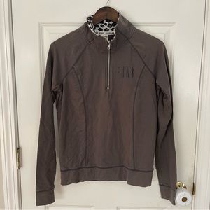 Victoria’s Secret PINK Gray Leopard Pullover Top